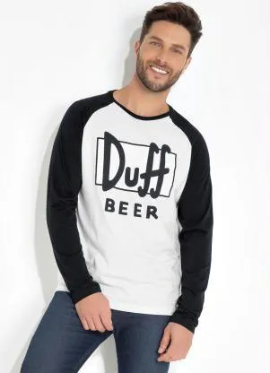 Camiseta Raglan (P&B) com Estampa The Simpsons - THE SIMPSONS