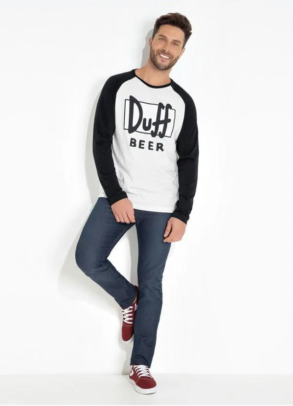 The Simpsons - Camiseta Raglan P&B com Estampa The Simpsons 4