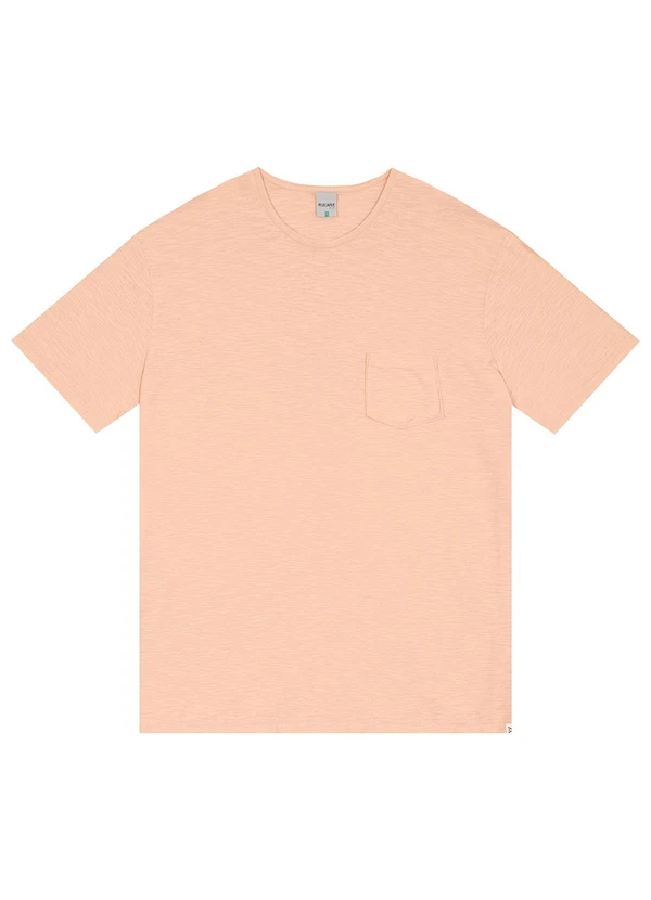 Malwee - Camiseta Rajada com Bolso Plus Pêssego 3