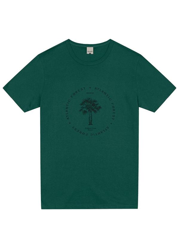Malwee - Camiseta Regular Atlantic Forest em Malha Verde e