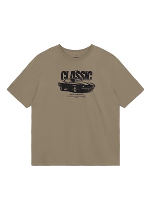 Malwee - Camiseta Regular Classic Taupe - MALWEE