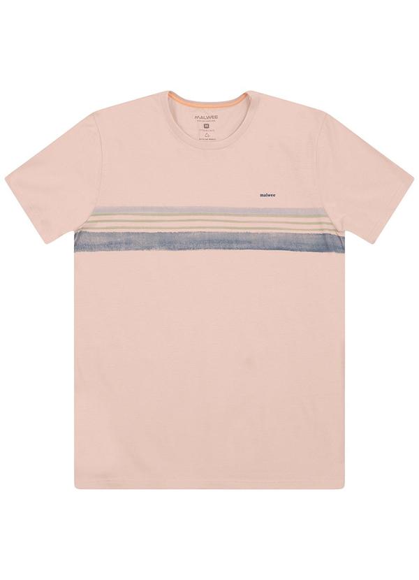 Malwee - Camiseta Regular com Listras em Malha Rosê 2