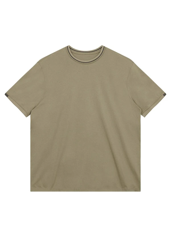 Malwee - Camiseta Regular em Meia Malha Verde Musgo