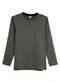 Malwee - Camiseta Regular Rajado Cinza Chumbo - variação: Verde Oliva