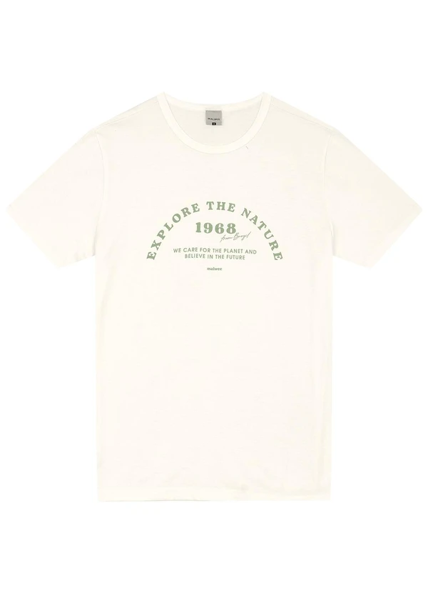 Malwee - Camiseta Regular Explore The Nature Off White
