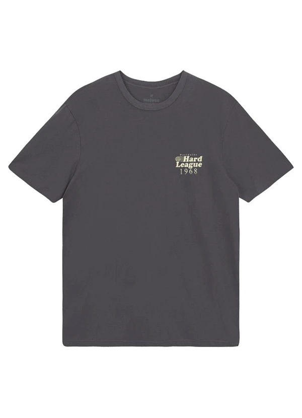 Malwee - Camiseta Regular Hard League Cinza Escuro