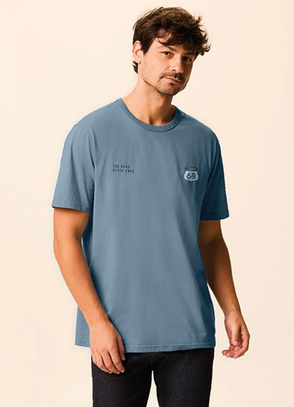 Malwee - Camiseta Regular Legacy Azul Pastel