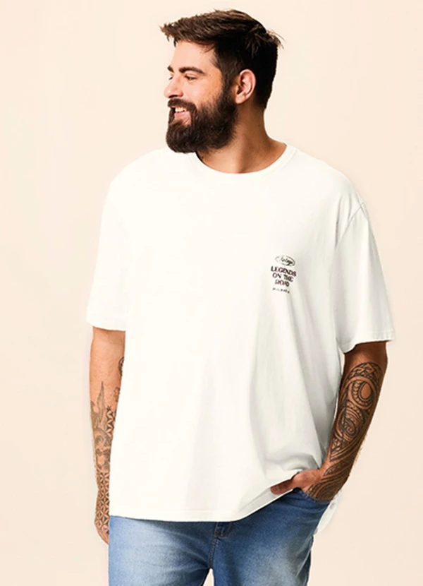 Malwee - Camiseta Regular Legends On The Road Off White