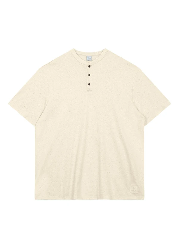 Malwee - Camiseta Regular Linho Off White