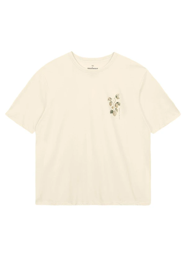 Malwee - Camiseta Regular Lúpulo Off White