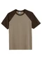 Malwee - Camiseta Regular Manga Raglan Taupe - variação: Taupe