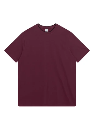 Malwee - Camiseta Regular Maquinetada Bordô - MALWEE
