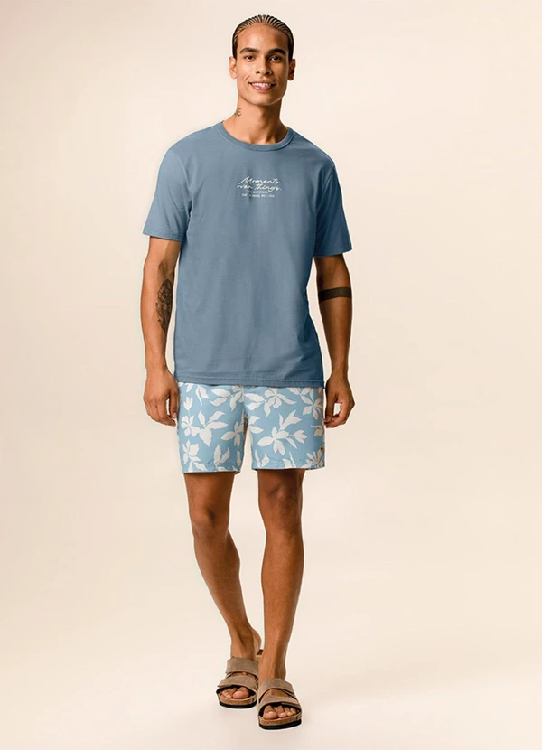 Malwee - Camiseta Regular Moments Azul Pastel