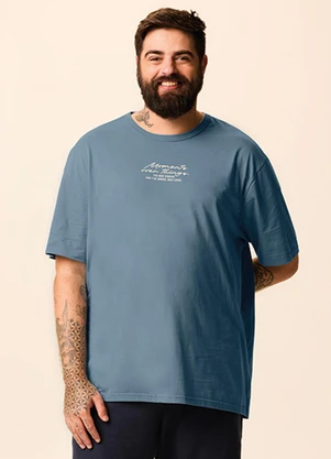 Malwee - Camiseta Regular Moments Azul Pastel - MALWEE