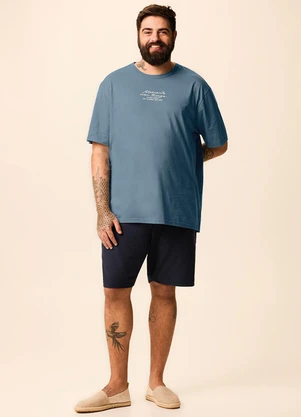 Malwee - Camiseta Regular Moments Azul Pastel - MALWEE
