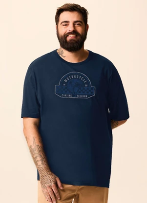 Malwee - Camiseta Regular Motorcycle Azul Marinho - MALWEE