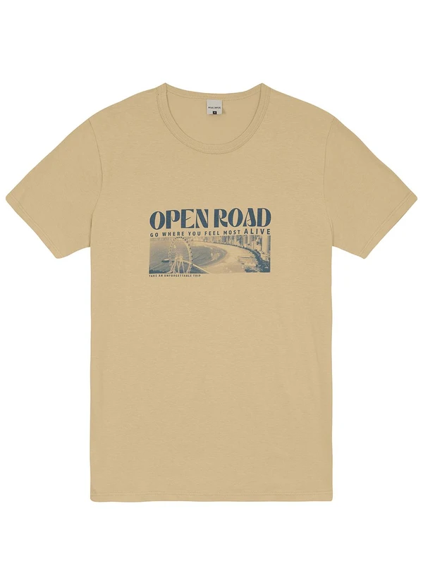 Malwee - Camiseta Regular Open Road Areia
