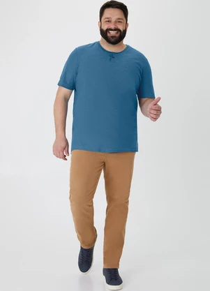Malwee - Camiseta Regular Rajada Plus Azul - MALWEE