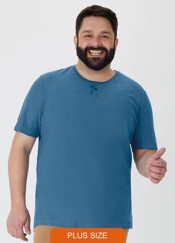 Malwee - Camiseta Regular Rajada Plus Azul