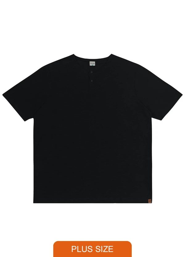 Malwee - Camiseta Regular Rajada Plus Preto