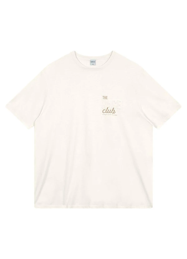 Malwee - Camiseta Regular The Race Club Off White