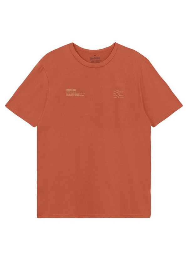 Malwee - Camiseta Regular True Still Time Terracota