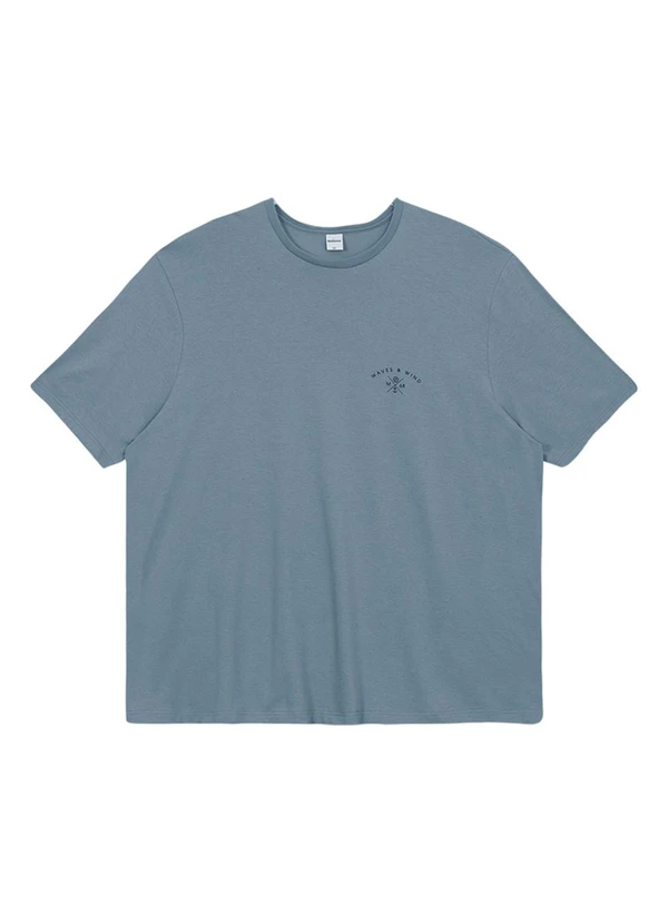 Malwee - Camiseta Regular Waves And Wind Azul Pastel