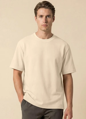 Aurus - Camiseta Relaxed Bege - AURUS