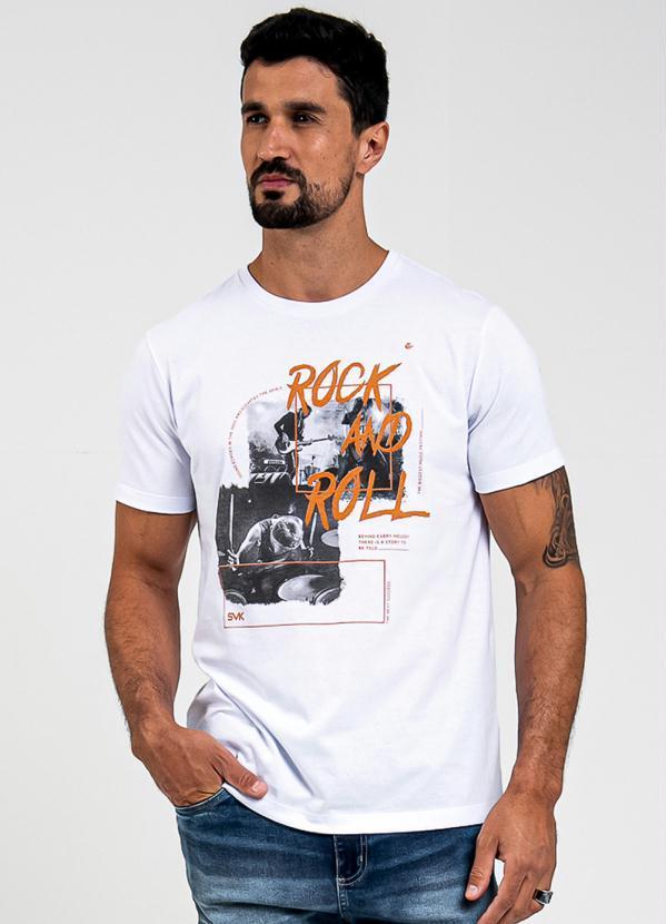 Svk Confort - Camiseta Rock And Roll Branco