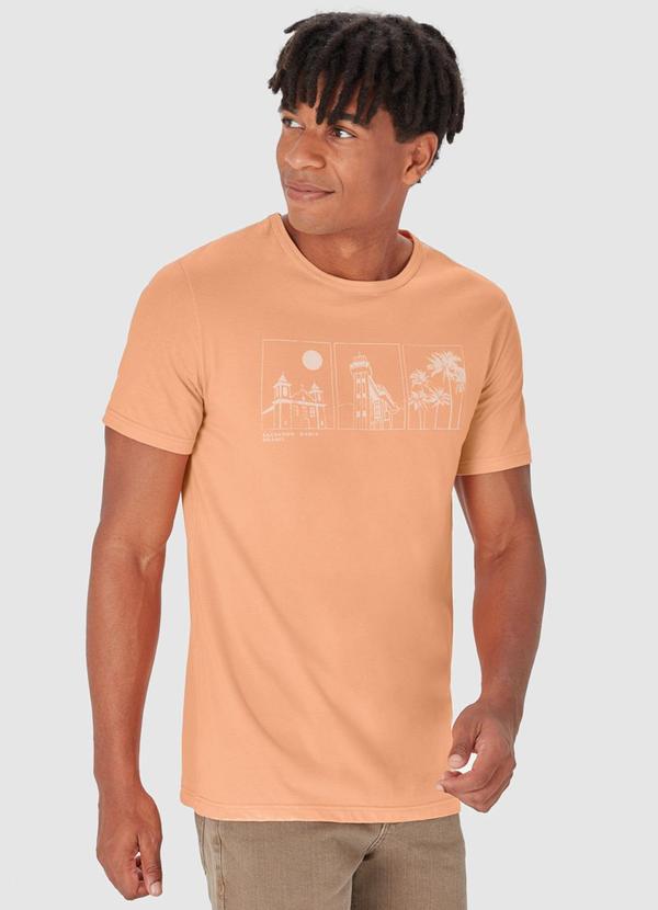 Malwee - Camiseta Salvador Masculino Laranja Claro