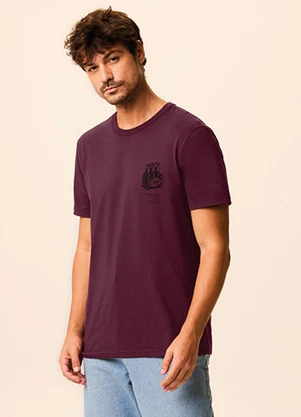 Malwee - Camiseta Slim Beer Bordô - MALWEE