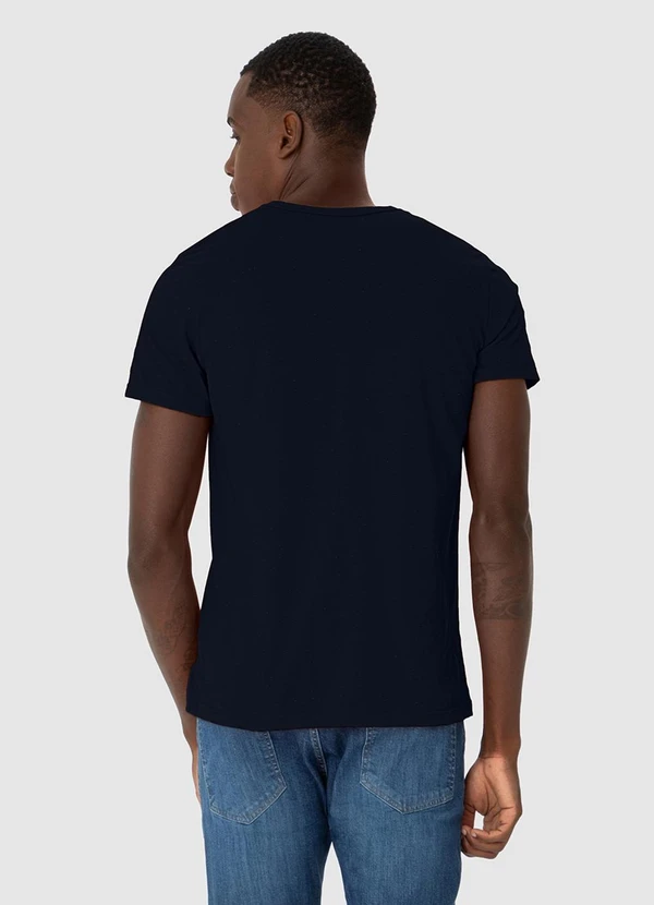 Malwee - Camiseta Slim Botonê Masculina Azul Marinho 2