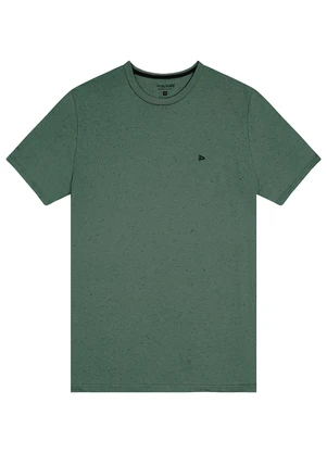 Malwee - Camiseta Slim Botonê Masculina Verde Militar - MALWEE