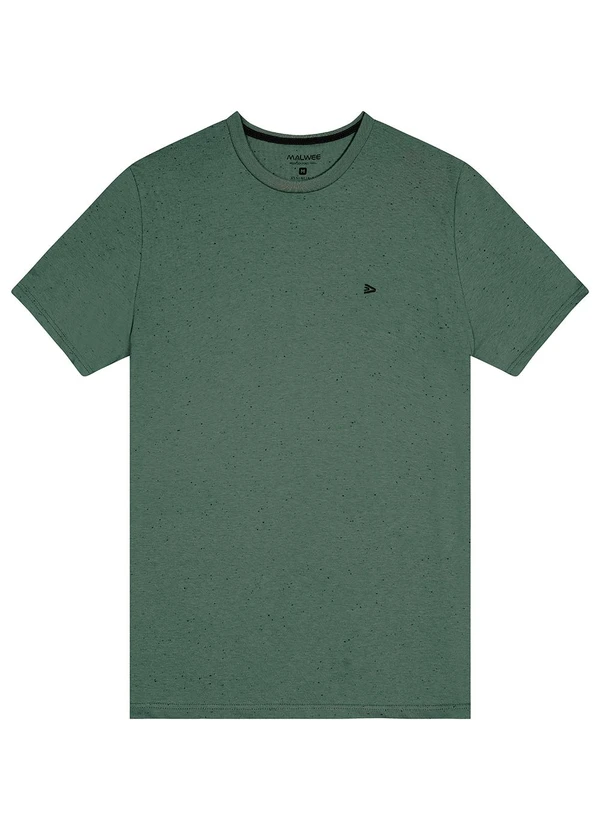 Malwee - Camiseta Slim Botonê Masculina Verde Militar