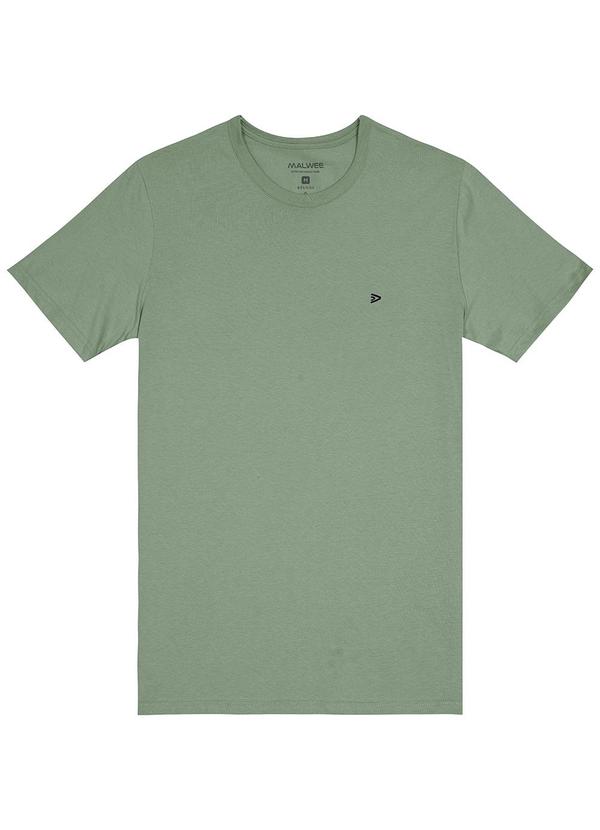Malwee - Camiseta Slim com Bordado Masculina Verde