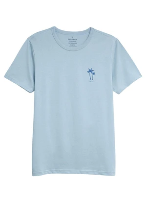 Malwee - Camiseta Slim Coqueiro Azul Pastel - MALWEE