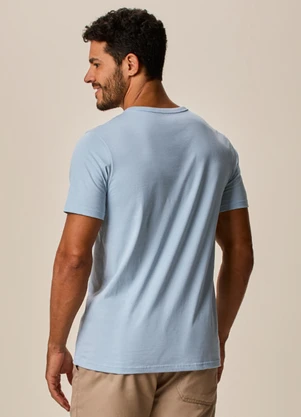 Malwee - Camiseta Slim Coqueiro Azul Pastel - MALWEE