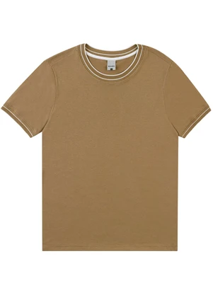 Malwee - Camiseta Slim em Malha Cáqui - MALWEE