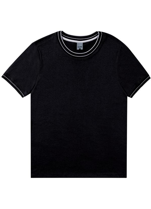 Malwee - Camiseta Slim em Malha Preto