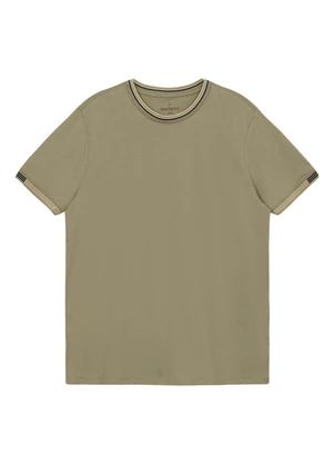 Malwee - Camiseta Slim em Malha Verde Musgo - MALWEE