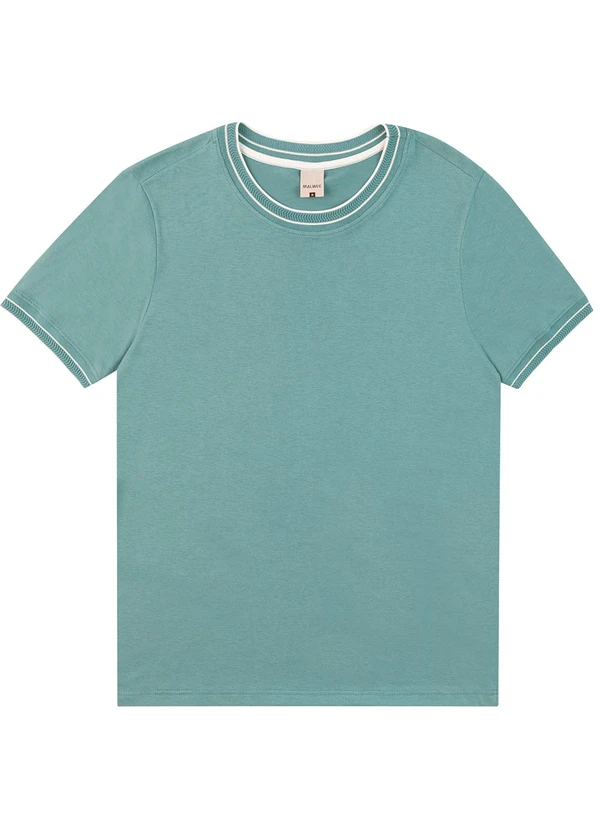 Malwee - Camiseta Slim em Malha Verde Turquesa 2