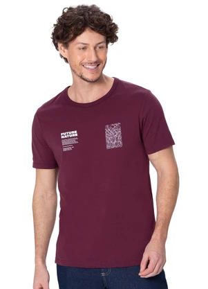 Malwee - Camiseta Slim Future Nature Bordô - MALWEE