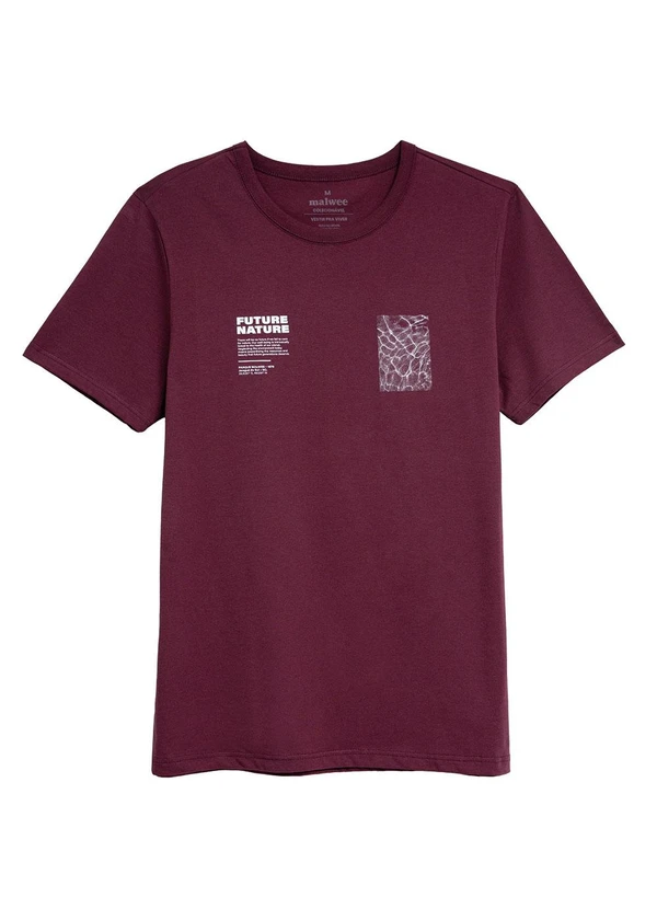Malwee - Camiseta Slim Future Nature Bordô 3