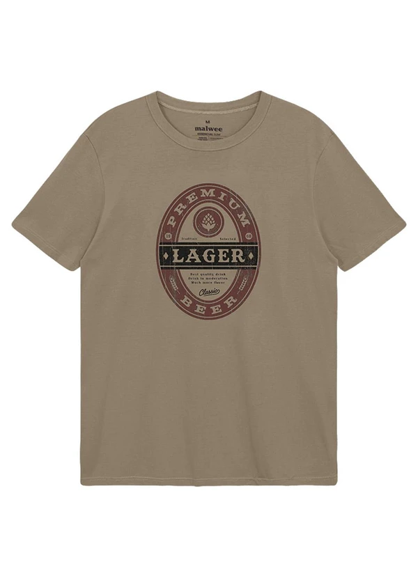 Malwee - Camiseta Slim Lager Taupe
