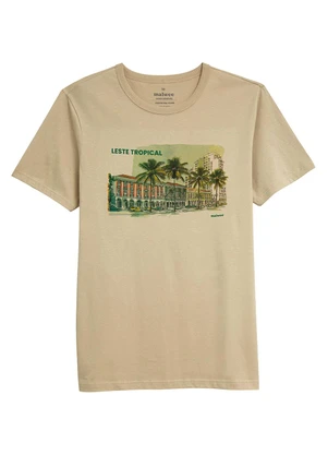 Malwee - Camiseta Slim Leste Tropical Areia - MALWEE