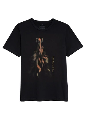 Malwee - Camiseta Slim Life Is Better On The Court Preto - MALWEE