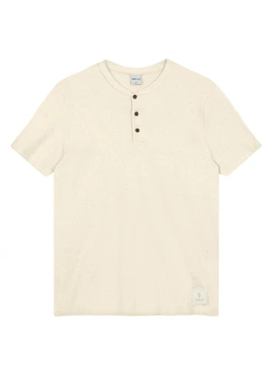 Malwee - Camiseta Slim Linho Off White - MALWEE