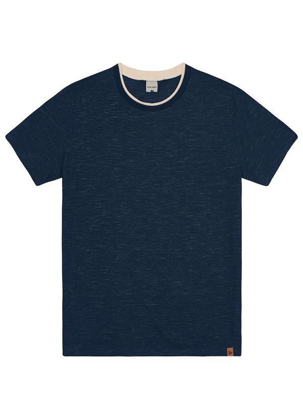 Malwee - Camiseta Slim Malha Eco Azul Marinho