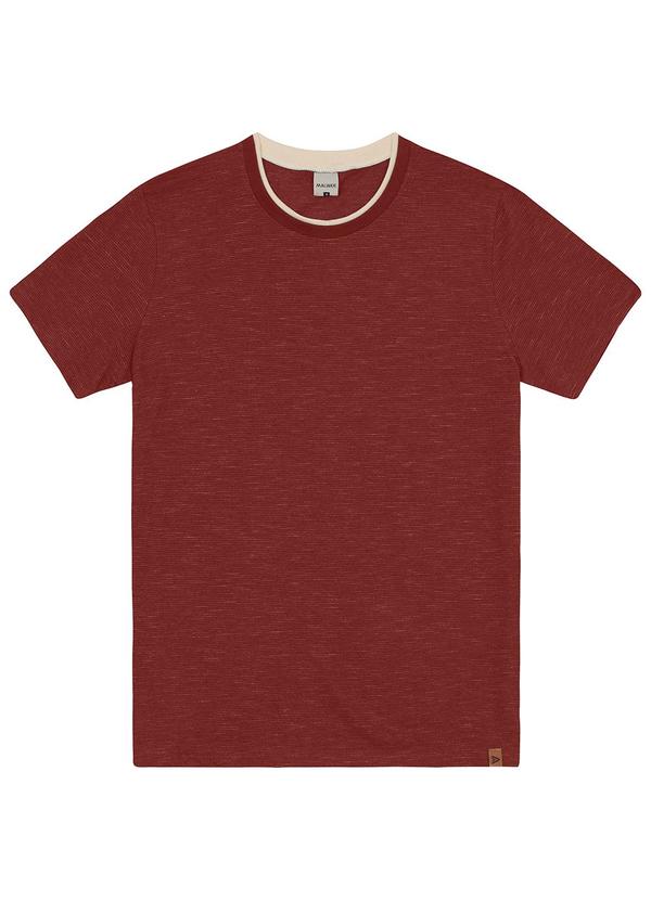Malwee - Camiseta Slim Malha Eco Bordô