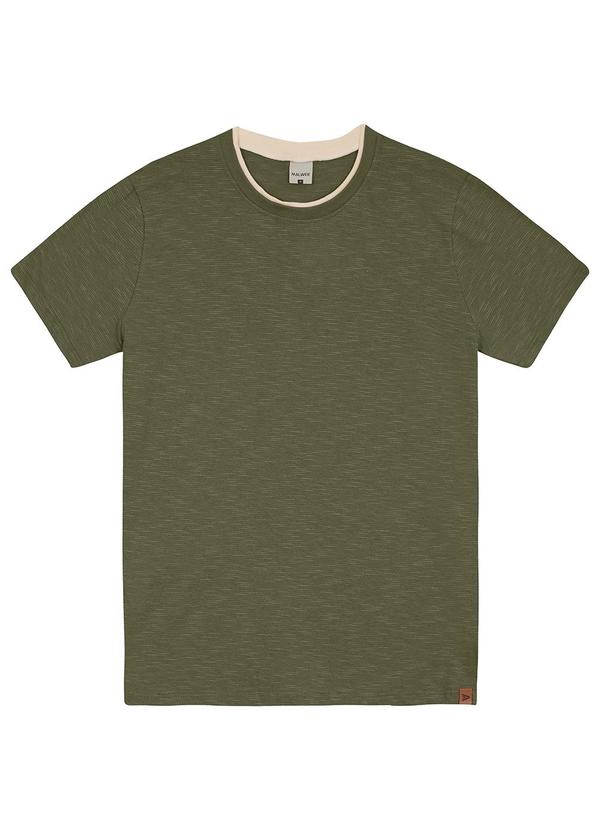 Malwee - Camiseta Slim Malha Eco Verde Militar 2